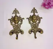 Princess Girl Cloth Wall Hook Brass Elegant Queen Face Wall Hanger Set CA749