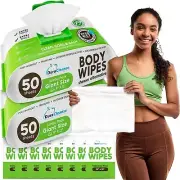 Body Wipes for Women Extra Moist No Rinse Cleanning Bathing Wipes 2pk 100