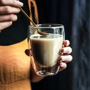 居家水杯 雙層隔熱耐熱玻璃咖啡杯透明玻璃杯泡茶杯果汁隨手杯