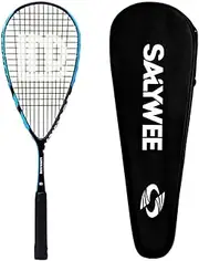 Pumpkin Racket Tears Drop Squash Racket Anti -Lip Handle with Wearing Bag Equipment Training -Paddle for Office Outdoor Activities