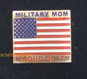 MILITARY MOM LAPEL HAT PIN US ARMY MARINES NAVY AIR FORCE USCG SON DAUGHTER GIFT