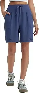 [baleaf] Hiking Shorts Women's 7 Inch Outdoor Shorts Short Bermuda Shorts Quick-Drying Women's Shorts, Blue, XX-Large