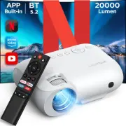Y9 Netflix Projector with wifi and bluetooth, Portable Projector 4K support 2...