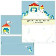 Expressionsha 20-437 Letter Set Reiko Tada Lemon, Lime & Penguins