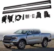 Deployable Electric Running Board Side Step Fits for Ford Ranger 2023 2024 Aluminum Black Intelligent Anti-Pinch