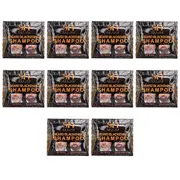 10Pcs 5Mins Blackening Beard Shampoo Dye Beard Into Black Herb Natural Faster Blackening Beard Coloring Removal