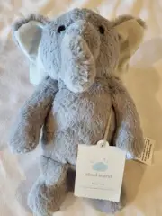 Cloud Island Elephant Plush Gray Fuzzy Soft Target Baby Lovey Nursery Toy