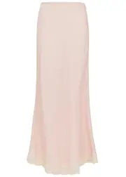Rixo Crystal Lace-trimmed Maxi Skirt - Pink - 14 (UK14 / L) 14 (UK14 / L)