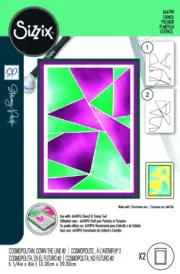 Sizzix A6 Stencil 2pk Cosmopolitan Down the Line #2 by Stacey Park : 2024 Q4 Re