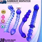 Crystal Glass Anal Plug Thruster Anal Beads Dildo Dong Butt Plug Unisex Sex Toy