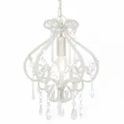 vidaXL Ceiling Lamp with Beads White Round E14