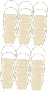 MAGICLULU 2sets 12pcs Cute Picnic Basket Portable Woven Outdoor Storage for Easter Egg Hunts and Family Outings Capacity for Food and Fruit 12pcs*2