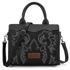 Wrangler Top Handle Crossbody Bag for Women Embroidered Boot Scroll Tote Bag ...