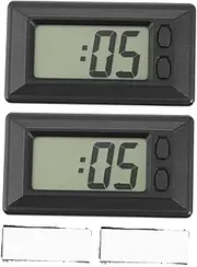 GANAZONO 2Pcs Digital Electronic Clock with Date Display for Car Dashboard Home Easy to Read LCD Screen Durable Material Versatile Design for Practical Use