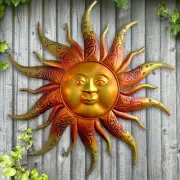 Metal Sun Wall Art Decor-17.3 inches Rustic Retro Metal Sun Hanging Decoratio...