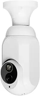 ngnsky Smart Bulb Security Camera WiFi, 355° Panoramic Motion Detection andAlarm Full Color Day and Night, Audible Alarm Compatible with Alexa