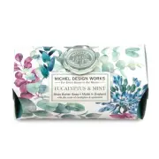 Michel Design Works Triple-milled and Handmade Large Bath Soap Bar, Eucalyptus &
