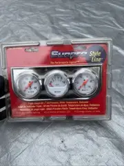 Sunpro Style Line CP8208 Triple 2” Guage Kit~Oil Pressure, Water/Oil Temp & Volt
