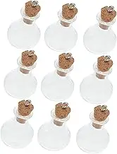 Cabilock 10 Pcs Transparent Glass Wishing Bottles with Cork Stoppers Mini Drift Storage Jars for DIY Crafts Notes and Decorative Use for and Surprises