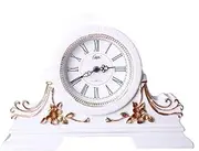 Mantel Clock Table Clock,Mute,Desk Decoration Clock Living Room Mantel Clock Office PVC,Alarm Clock (C) Aqiong