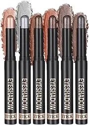 Cream Eyeshadow Stick, Stick Eye Shadow for Women, Brightener Shimmer Long-Lasting Applicator, Smudge-Resistant Pens Waterproof for Girls Party Birthday
