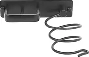 Hair Dryer Holder, Blow Dryer Holder, Wall Mounted Hair Dryer Rack, Hair Straightener Holder, Hair Care&Styling Tool Organizer Bedroom Bathroom for Hair Dryer, Flat Iron, Curling Wand, Brush (Black)