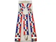 Dominican Republic Flag Fashion Suspenders Santo Domingo Mini Banner Cloth Gift