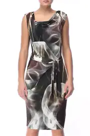 NWT Escada Emelie Fantasy Sleeveless Dress Sz 34 (CN)