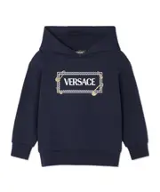 Versace Kids Safety Pin Logo Hoodie 5Y,4Y,18M,3Y,2Y,12M Black