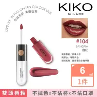 在飛比找momo購物網優惠-【KIKO MILANO】恆彩雙頭唇釉104血紅6ml(唇釉