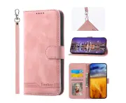 LMW Flip Leather Wallet Case for iPhone 13 - Pink