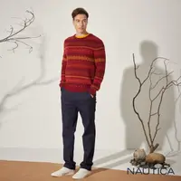 在飛比找momo購物網優惠-【NAUTICA】男裝 美式休閒素面長褲(深藍)