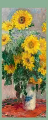 Claude Monet - Bouquet of Sunflowers - Laminated Photo Bookmark - 2.5 x 6 inch