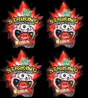 Striking Popping Candy, Cola Flavour, 4 Packs X30g= 120g. Super Tingly Sensation
