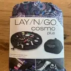 Lay N Go Cosmo Plus Purple Cosmetic Bag Open 21" Washable NWT