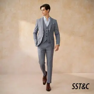 【SST&C 新品８５折】灰色威爾斯格紋裁縫西裝外套0112402001