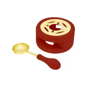 Wax Seal Kit with Warmer and Melting Spoon - Retro Melt Stove Pot Furnace Tool f