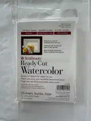 New Strathmore Ready Cut Watercolor Paper 140 lb. Hot Press 5"x7", 25 Sheets