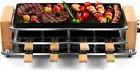 Electric Grill Raclette Table Grill, 2 in 1 Indoor Grill with Non-Stick Grill &