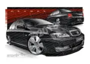 HSV Grange WK GRANGE PHANTOM BLACK A3 FRAMED PRINT (V313)