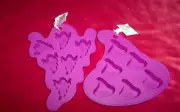Halloween Silicone ICE CUBE TRAY Candy Mold Jiggler Shape Witch Wizard Hat Ghost
