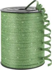 Green Glitter Curling Ribbon, 1/5" Wide X 500 Yards Christmas Curling Ribbons fo
