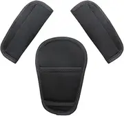 Poemtian 3 Pieces Baby Stroller Car Seat Strap Covers and Crotch Pad Combo Shoulder Strap Covers for Stroller Baby Stroller Seatbelt Covers Pushchair Shoulder Belt Cushion Pads