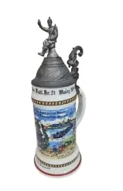 WW1/WWI 1914 German Army Beer Stein