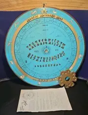 1974 Rare Mantic Message Mat Ouija/Occult/Astrology Talking Board & Planchette