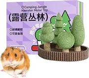 Small Animal Toys | 5X Jungle-Themed Hamster Chew Toys - Animals Cage Landscaping Natural Habitat Decoration for Squirrel, Rabbits, Gerbil