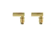 2PK Companion Brass Adaptor Pol To Right Angle Primus Tube Fitting Connector