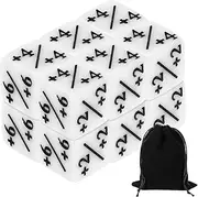 uxcell 12Pcs Magic Dice Counters, Acrylic D6 Life Token Dice Set with Pouch for Standard Cards Gaming Accessories, White