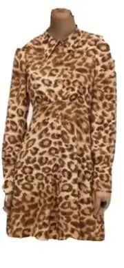 Kate Spade New York Panthera Leopard Print Shirtdress Size 2 BNWT