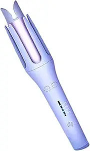 Automatic Hair Curler, 32mm Negative Ion Moisturizing Easy Styling Automatic Curling Iron For Travel (Purple)